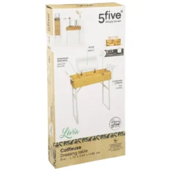 Coiffeuse En Bambou Levia Blanc 5Five -ATMOSPHERA Soldes coiffeuse en bambou levia blanc 5five 2