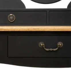 Coiffeuse Noire 3 Tiroirs Chrysa Atmosphera -ATMOSPHERA Soldes coiffeuse noire 3 tiroirs chrysa atmosphera 4