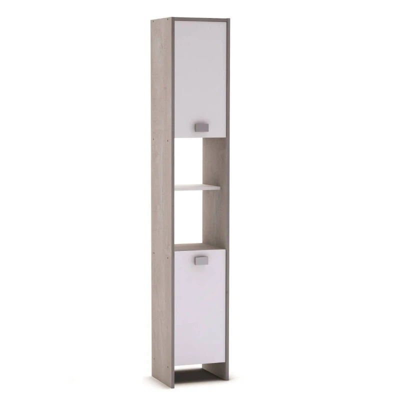 Demeyere Colonne 2 Portes HONOLULU Blanc/chêne Champagne 2 Demeyere Colonne 2 Portes HONOLULU Blanc/chêne Champagne – Image 2