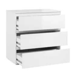 Commode 3 Tiroirs Capetown Blanc -ATMOSPHERA Soldes commode 3 tiroirs capetown blanc 2