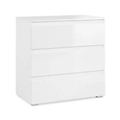 Commode 3 Tiroirs Capetown Blanc
