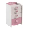 Demeyere Commode Enfant 4 Tiroirs Anastasia Rose Et Blanche