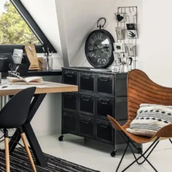 Commode Métal 9 Tiroirs Broc Atmosphera -ATMOSPHERA Soldes commode metal 9 tiroirs zaret atmosphera 2