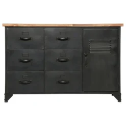 Commode Métal Et Bois Cierna Atmosphera -ATMOSPHERA Soldes commode metal torof atmosphera 3