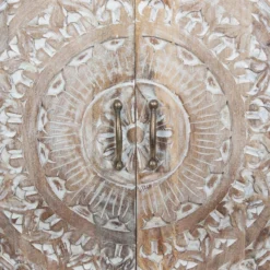 Commode Shirel 2 Portes Bois Blanchi Atmosphera -ATMOSPHERA Soldes commode shirel 2 portes bois blanchi atmosphera 4