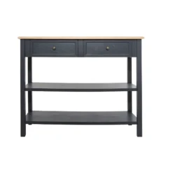 Console Damian Bois Gris Foncé Atmosphera -ATMOSPHERA Soldes console damian bois atmosphera 3
