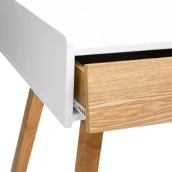 Console Sur Pieds Bois Elva Blanc Atmosphera -ATMOSPHERA Soldes console sur pieds bois elva blanc atmosphera 2