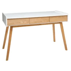 Console Sur Pieds Bois Elva Blanc Atmosphera