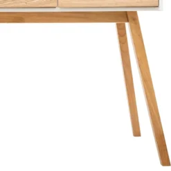 Console Sur Pieds Bois Elva Blanc Atmosphera -ATMOSPHERA Soldes console sur pieds bois elva blanc atmosphera 3