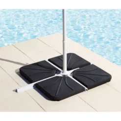 Dalle 15kg Pour Pied De Parasol En Croix Hespéride Noir -ATMOSPHERA Soldes dalle 15kg pour pied de parasol en croix hesperide noir 2