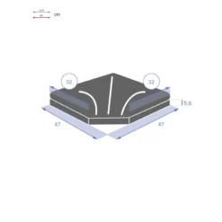 Dalle 25 Kg Pour Pied De Parasol En Croix Hespéride Noir -ATMOSPHERA Soldes dalle 25kg pour pied de parasol en croix hesperide noir 3