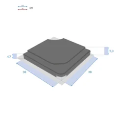 Dalle Pour Parasol 15 Kg Béton Stacio Noir Hespéride -ATMOSPHERA Soldes dalle pour parasol 15 kg beton stacio noir hesperide 2