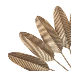 Déco Murale Métal 112x74 Feuilles Dorées Atmosphera -ATMOSPHERA Soldes deco murale metal 112x74 feuilles dorees atmosphera 2