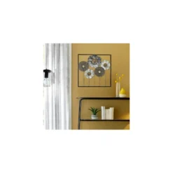 Déco Murale Métal Fleurs 50x50 Atmosphera -ATMOSPHERA Soldes deco murale metal fleurs 50x50 atmosphera 2