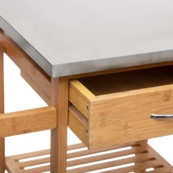 Desserte Bambou 6 Tiroirs Roulettes 76 Cm 5five -ATMOSPHERA Soldes desserte bambou 6 tiroirs roulettes 76 cm 5five 3