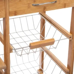 Desserte Bambou 6 Tiroirs Roulettes 76 Cm 5five -ATMOSPHERA Soldes desserte bambou 6 tiroirs roulettes 76 cm 5five 4