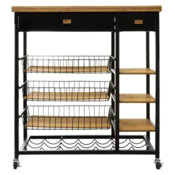 Desserte En Bambou Et Métal Nera 5five -ATMOSPHERA Soldes desserte en bambou et metal nera 5five 6