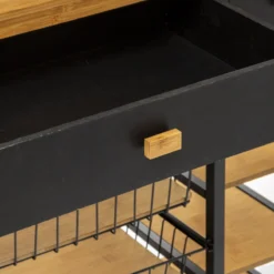 Desserte En Bambou Et Métal Nera 5five -ATMOSPHERA Soldes desserte en bambou et metal nera 5five 8