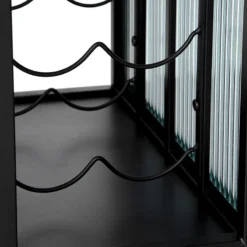 Desserte En Métal Et Verre Noir Noam 5Five -ATMOSPHERA Soldes desserte en metal et verre noir noam 5five 3