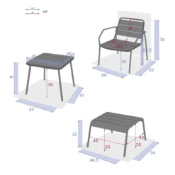 Ensemble Extérieur Duo Relax Phuket Bleu Canard Hespéride -ATMOSPHERA Soldes ensemble exterieur duo relax phuket bleu canard hesperide 6