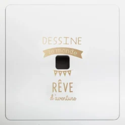 Ensemble Table + 2 Tabourets Enfant Blanc Doré Dream Atmosphera -ATMOSPHERA Soldes ensemble table 2 tabourets enfant blanc dore dream atmosphera 4