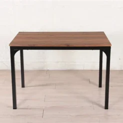 Ensemble Table + 4 Chaises Métal Et Effet Bois -ATMOSPHERA Soldes ensemble table 4 chaises metal et effet bois 1