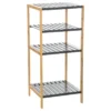 Etagère 4 Niveaux Salle Bain Varia Gris Bambou