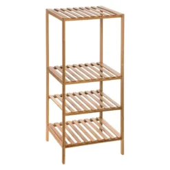 Etagère 4 Niveaux Salle Bain Varia Naturel Bambou -ATMOSPHERA Soldes etagere 4 niveaux salle bain varia naturel bambou 2