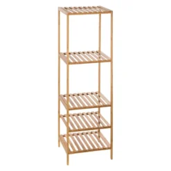 Etagère 5 Niveaux Salle Bain Varia Naturel Bambou -ATMOSPHERA Soldes etagere 5 niveaux salle bain varia naturel bambou 3