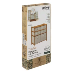 Etagère Double 6 Tiroirs Tidy Box 5Five -ATMOSPHERA Soldes etagere double 6 tiroirs tidy box 5five 5