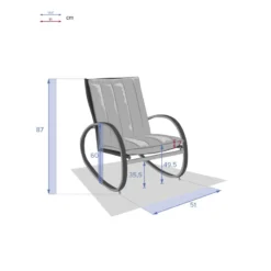 Fauteuil à Bascule Nevada Noir Graphite Hespéride -ATMOSPHERA Soldes fauteuil a bascule nevada noir graphite hesperide 4