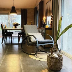 Fauteuil à Bascule Nevada Noir Graphite Hespéride -ATMOSPHERA Soldes fauteuil a bascule nevada noir graphite hesperide 5