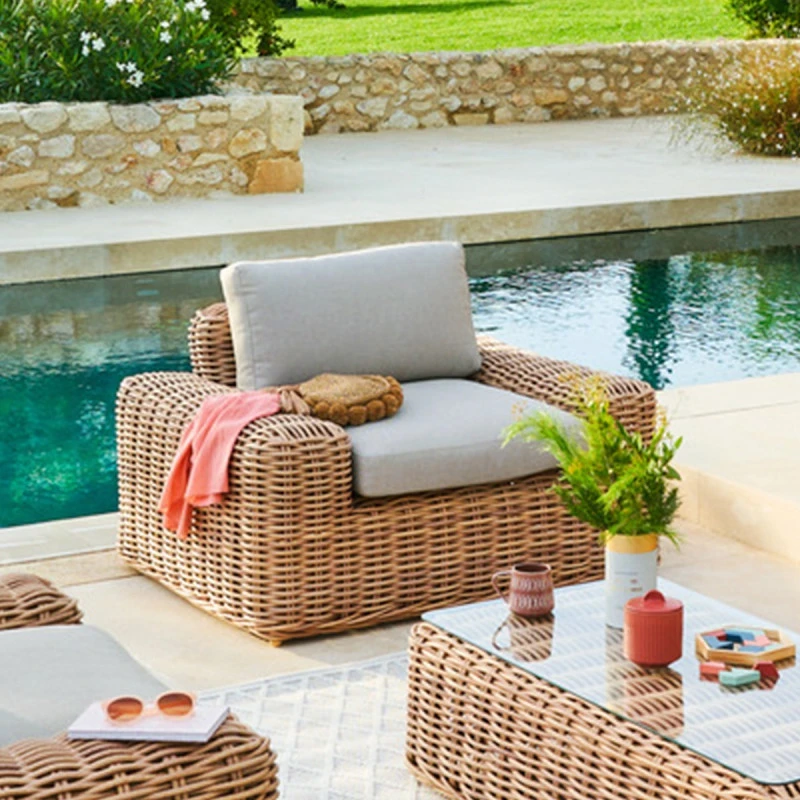 Fauteuil De Salon De Jardin Savinia Coloris Tahini Hespéride 2 Fauteuil De Salon De Jardin Savinia Coloris Tahini Hespéride – Image 2