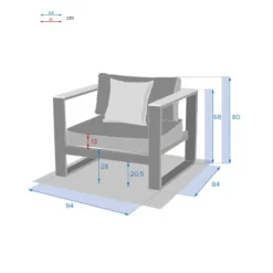 Fauteuil De Salon Emperia Graphite Hespéride -ATMOSPHERA Soldes fauteuil de salon emperia graphite hesperide 3