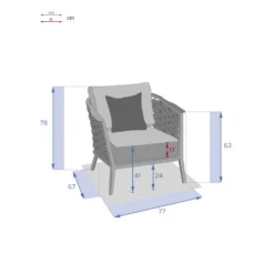 Fauteuil De Salon Extérieur 1 Place Embruns Hespéride -ATMOSPHERA Soldes fauteuil de salon exterieur 1 place embruns hesperide 3