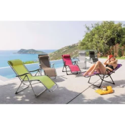 Fauteuil Détente D'extérieur Hespéride Silos Gris Galet -ATMOSPHERA Soldes fauteuil detente d exterieur hesperide silos gris galet 5