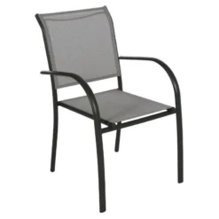 Fauteuil Empilable Piazza Hespéride Galet/graphite