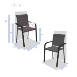 Fauteuil Extérieur Essentia Anthracite/graphite Hespéride -ATMOSPHERA Soldes fauteuil exterieur essentia anthracite graphite hesperide 4