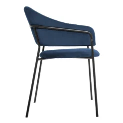 Fauteuil Velours Bleu Siron Atmosphera -ATMOSPHERA Soldes fauteuil velours bleu atmosphera 3