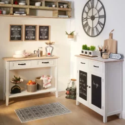 Horloge Chiffres Romains Vintage 70 Cm Gris Atmosphera -ATMOSPHERA Soldes horloge chiffres romains vintage 70 cm gris 2