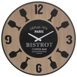 Horloge D57 Bistrot En Bois Lais Atmosphera