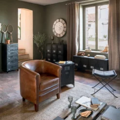 Horloge D80 Métal Et Bois Oscar Atmosphera -ATMOSPHERA Soldes horloge d80 metal et bois oscar atmosphera 2