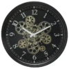 Horloge Noire Mécanisme Animé Luxe Atmosphera