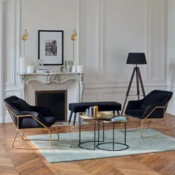 Lampadaire Trépied Runo Noir Atmosphera H 145 Cm -ATMOSPHERA Soldes lampadaire trepied runo noir atmosphera h 145 cm 4