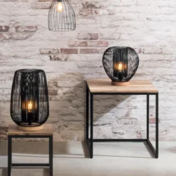 Lampe En Métal Fil Noir Noda Atmosphera -ATMOSPHERA Soldes lampe en metal fil noir 2
