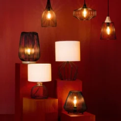 Lampe Grille Emie Noir Et Blanc Atmosphera -ATMOSPHERA Soldes lampe grille emie noir et blanc atmosphera 3