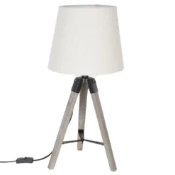 Lampe Trépied Runo écru Atmosphera H 58 Cm
