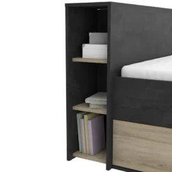 Demeyere Lit 140x190 Cm Pocket Naturel Et Noir -ATMOSPHERA Soldes lit 140x190 cm pocket naturel et noir 5