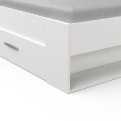 Demeyere Lit 140x190 Cm Pocket Blanc -ATMOSPHERA Soldes lit 2 places polly blanc 6