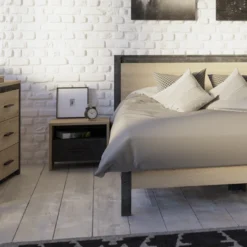 Demeyere Chevet Kansas 1 Tiroir 1 Niche -ATMOSPHERA Soldes lit colorado 2 personnes 160x200 cm 2